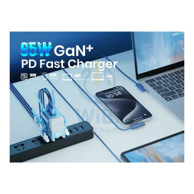 GravaStar Alpha65 GaN fast charger - Chrystal Blue Accessories > Power Adapters