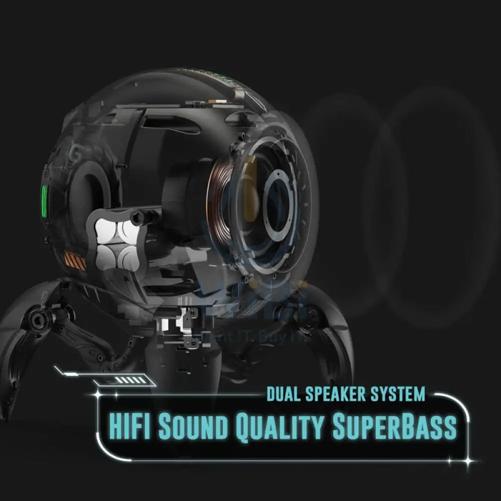 GravaStar Mars Pro Bluetooth 5.0 Speaker with Bass Boost and Stereo Sound - Special Edition Shark 14 Metallic Gray