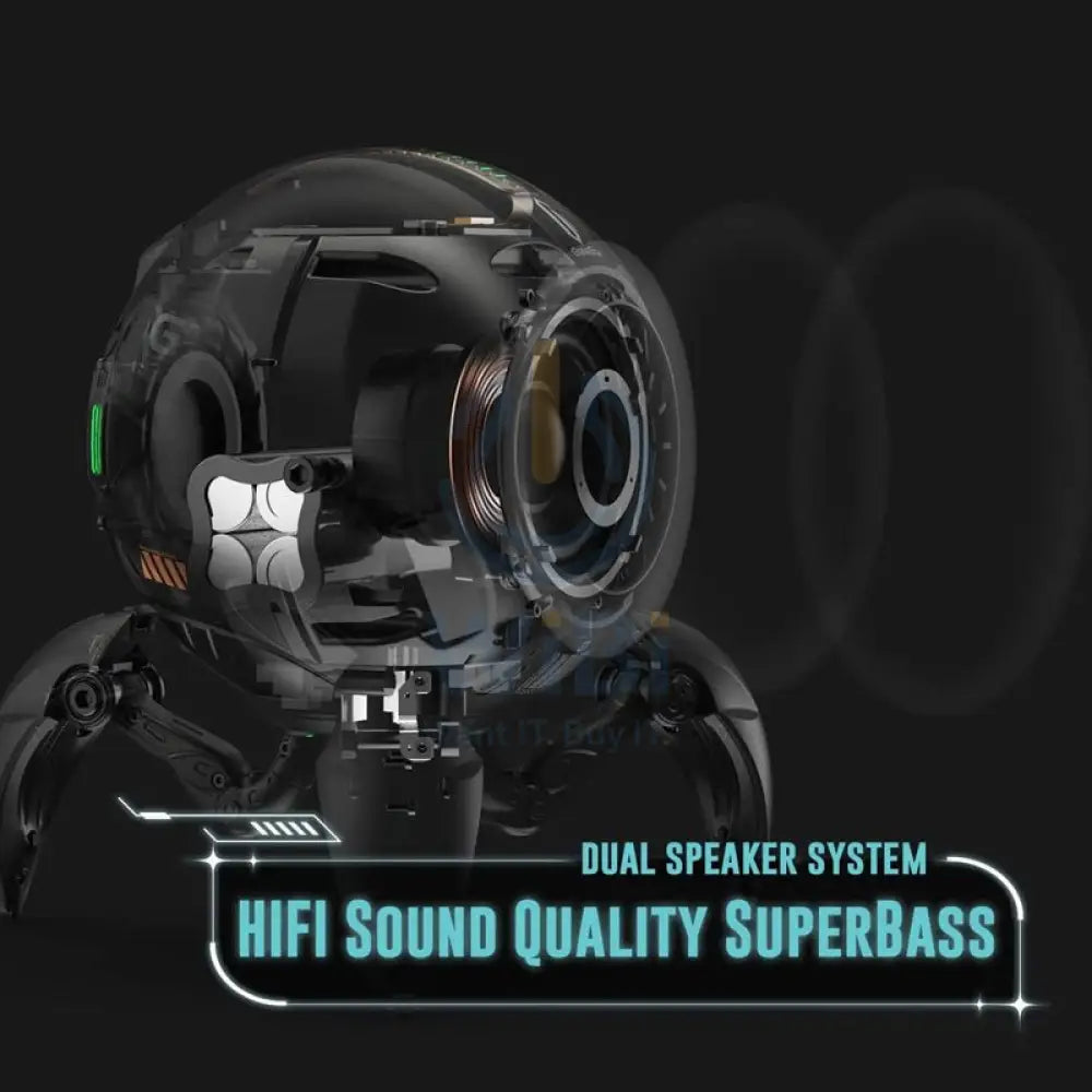GravaStar Mars Pro Bluetooth 5.0 Speaker with Bass Boost and Stereo Sound - War Damage Yellow Accessories > Audio >