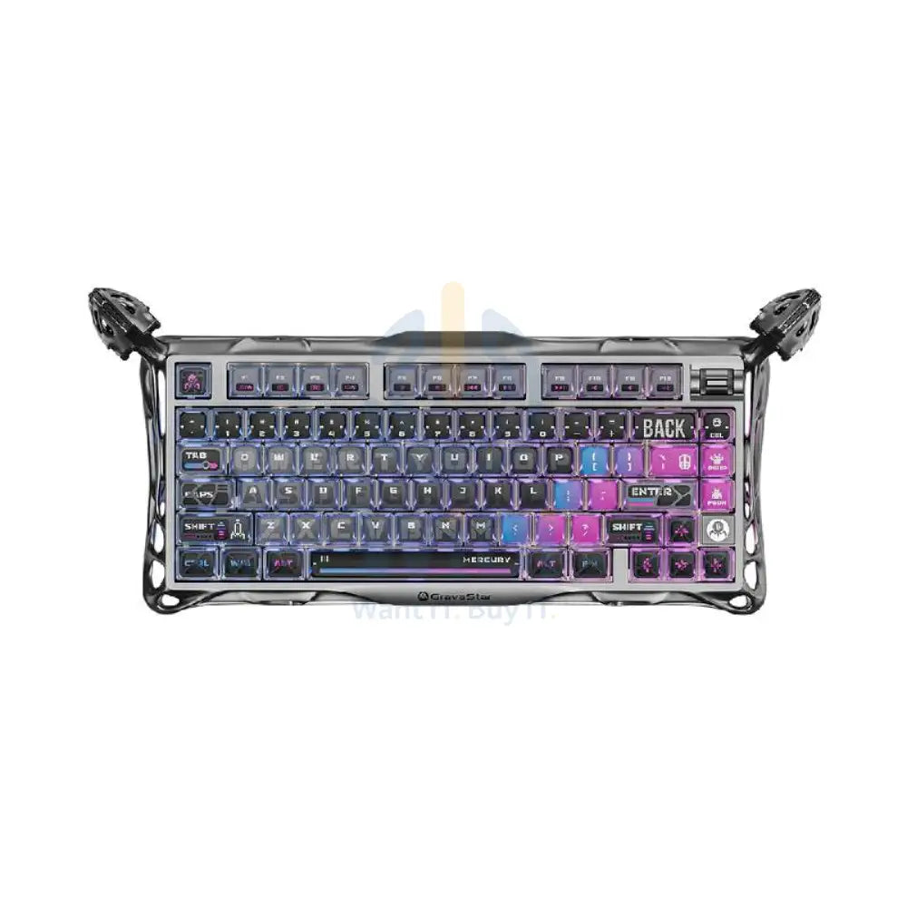 GravaStar Mercury K1 Pro 75% Wireless Mechanical Gaming Keyboard Special Edition - Cyberpunk Accessories > Keyboard &