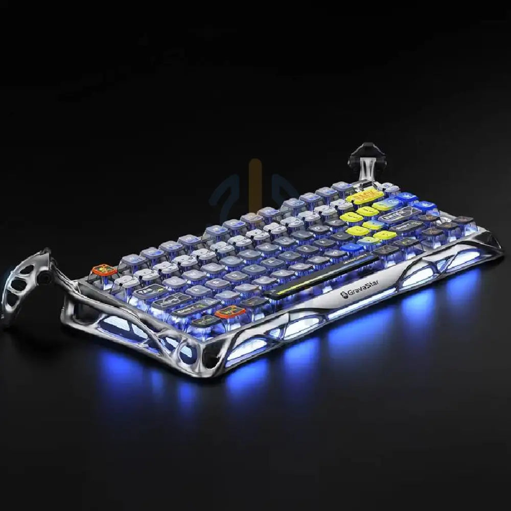 GravaStar Mercury K1 Pro 75% Wireless Mechanical Gaming Keyboard Special Edition - Interstellar Silver Accessories >