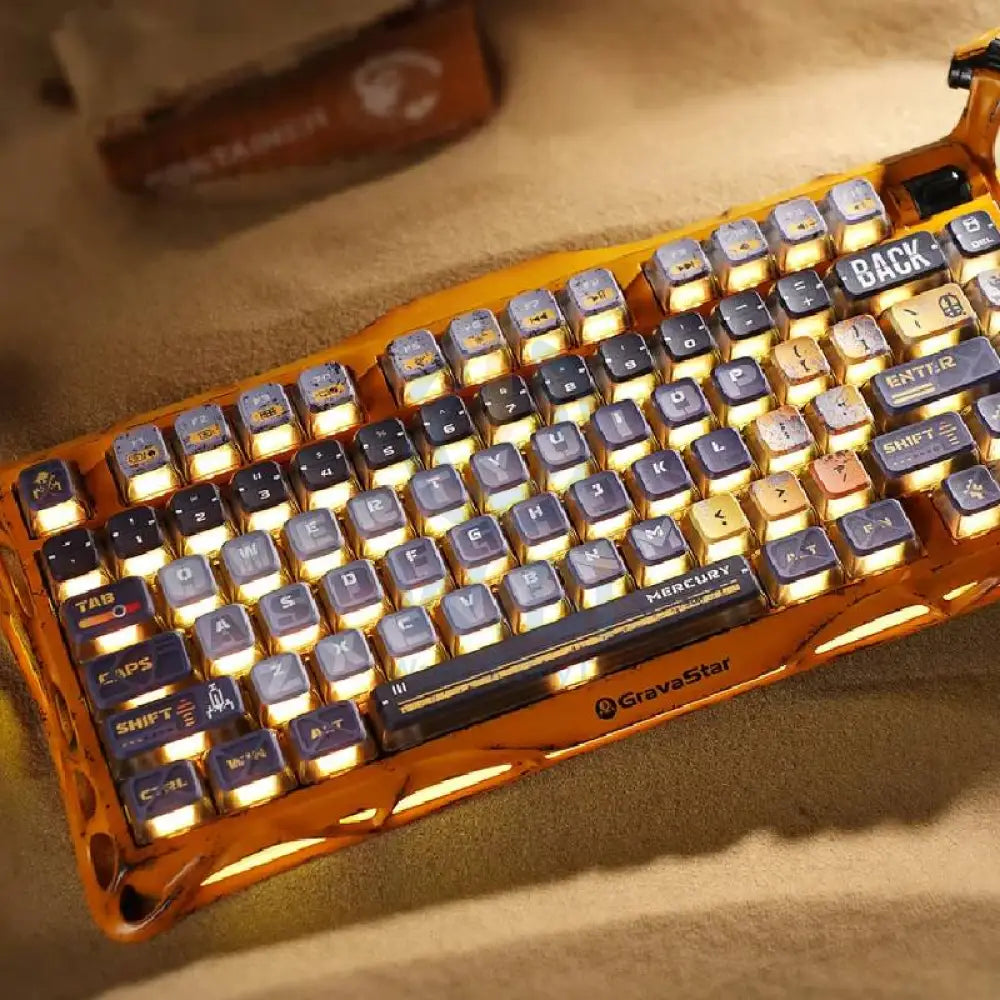 GravaStar Mercury K1 Pro 75% Wireless Mechanical Gaming Keyboard Special Edition - Worn Yellow Accessories > Keyboard &