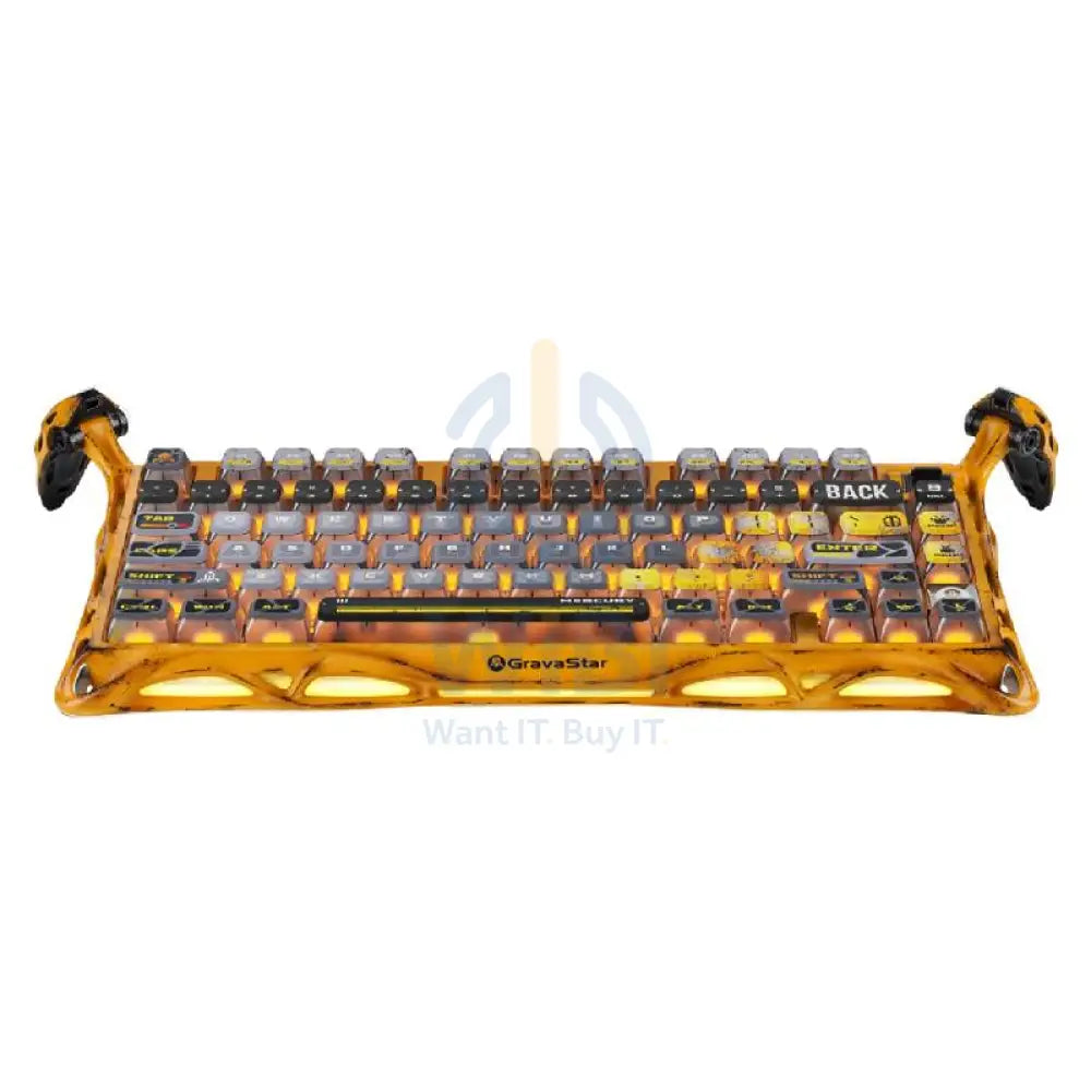 GravaStar Mercury K1 Pro 75% Wireless Mechanical Gaming Keyboard Special Edition - Worn Yellow Accessories > Keyboard &