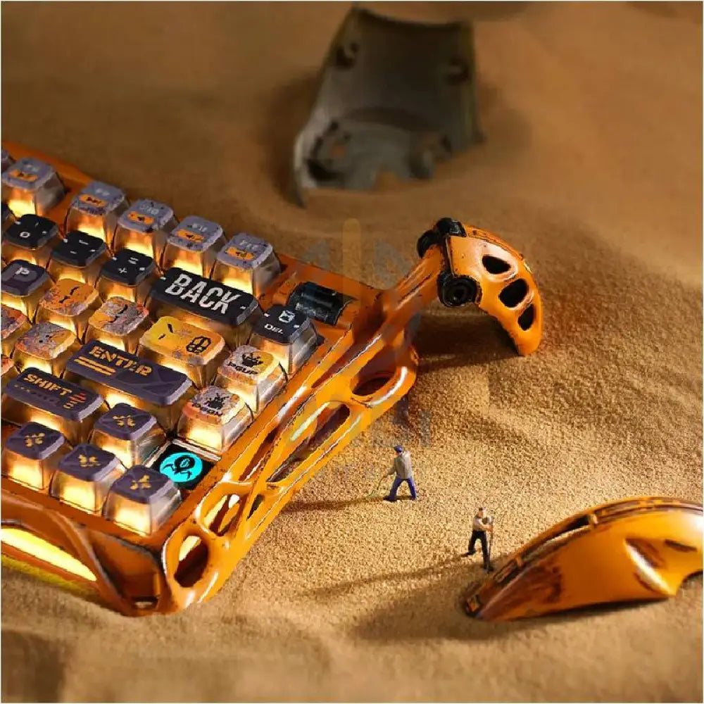 GravaStar Mercury K1 Pro 75% Wireless Mechanical Gaming Keyboard Special Edition - Worn Yellow Accessories > Keyboard &