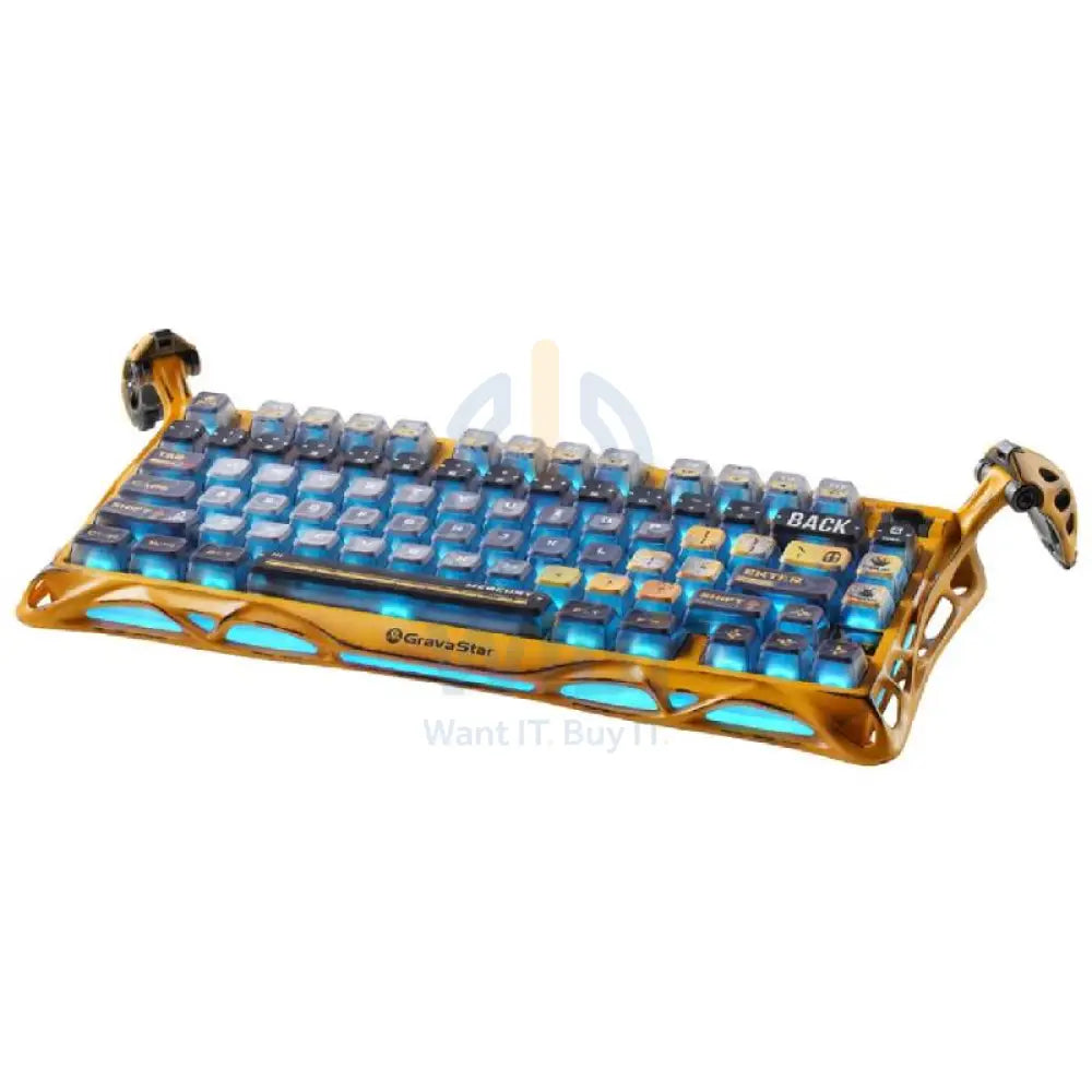 GravaStar Mercury K1 Pro 75% Wireless Mechanical Gaming Keyboard Special Edition - Worn Yellow Accessories > Keyboard &