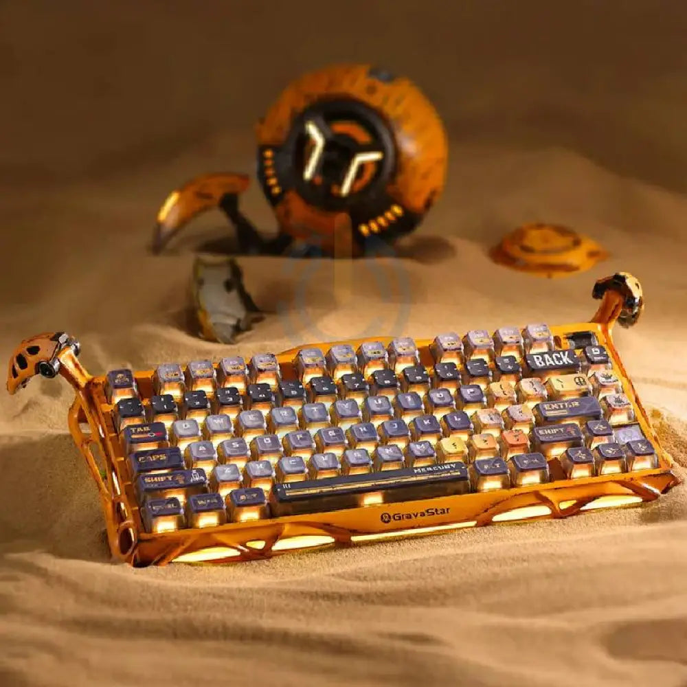 GravaStar Mercury K1 Pro 75% Wireless Mechanical Gaming Keyboard Special Edition - Worn Yellow Accessories > Keyboard &