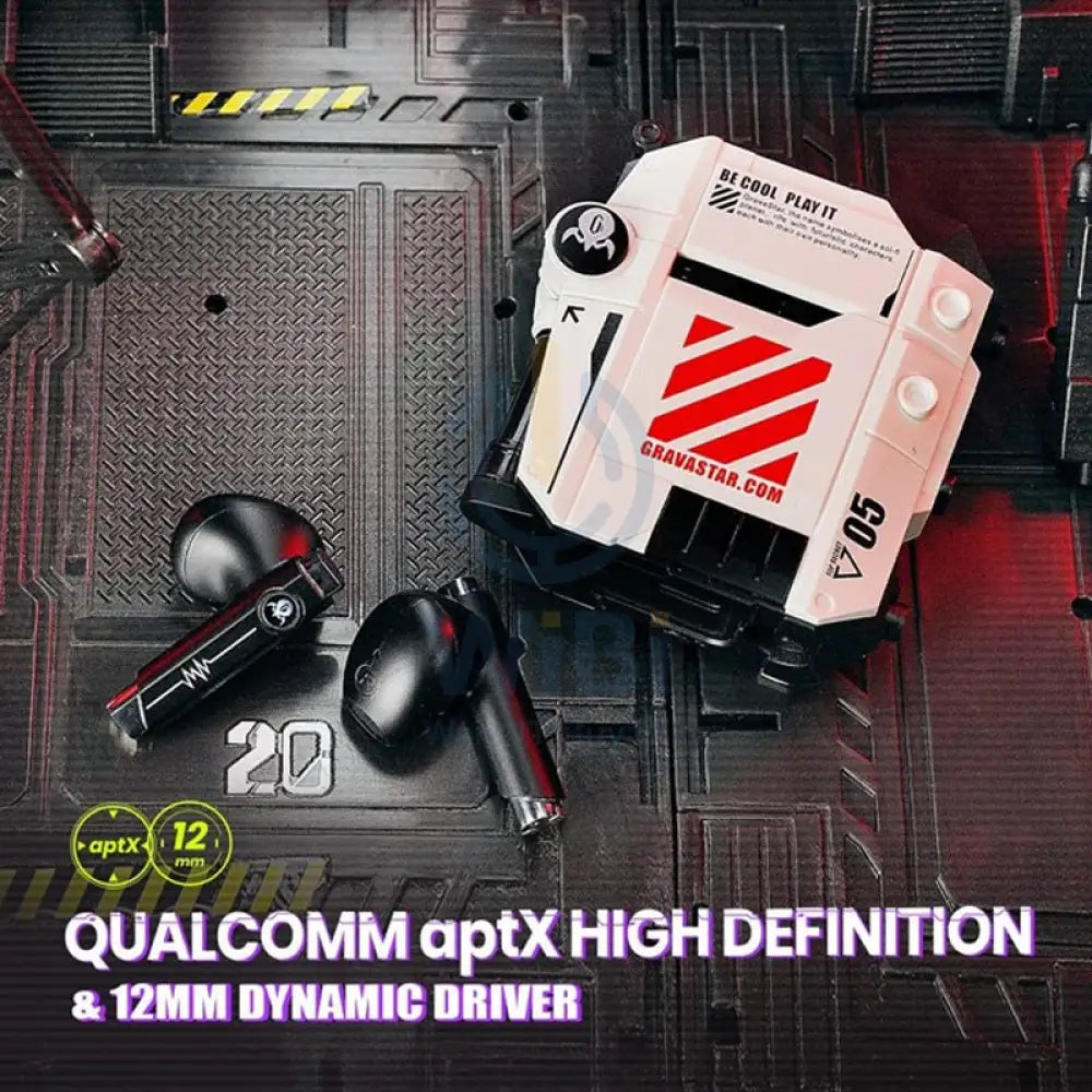 Gravastar Sirius Pro P5 TWS Earbuds - Defense Mecha White Accessories > Audio > Headphones