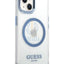 Guess Apple iPhone 14 Plus Magsafe Compatible Translucent Blue Outline & Logo - Blue Accessories > Mobiles & Tablets >