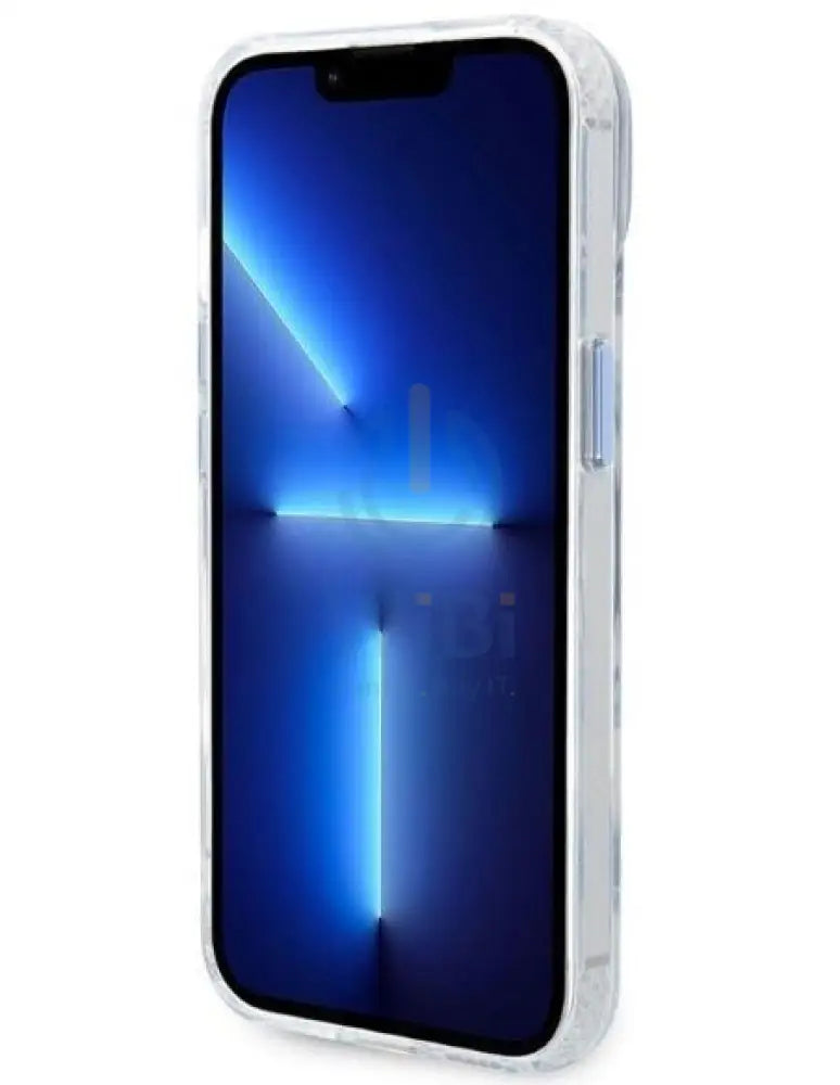 Guess Apple iPhone 14 Plus Magsafe Compatible Translucent Blue Outline & Logo - Blue Accessories > Mobiles & Tablets >