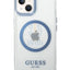Guess Apple iPhone 14 Plus Magsafe Compatible Translucent Blue Outline & Logo - Blue Accessories > Mobiles & Tablets >