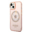 Guess Apple iPhone 14 Plus Magsafe Compatible Translucent Gold Outline & Logo - Pink Accessories > Mobiles & Tablets >