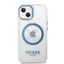 Guess Apple iPhone 14 Plus Magsafe Compatible Translucent Silver Outline & Logo - Silver Accessories > Mobiles &