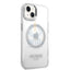 Guess Apple iPhone 14 Plus Magsafe Compatible Translucent Silver Outline & Logo - Silver Accessories > Mobiles &