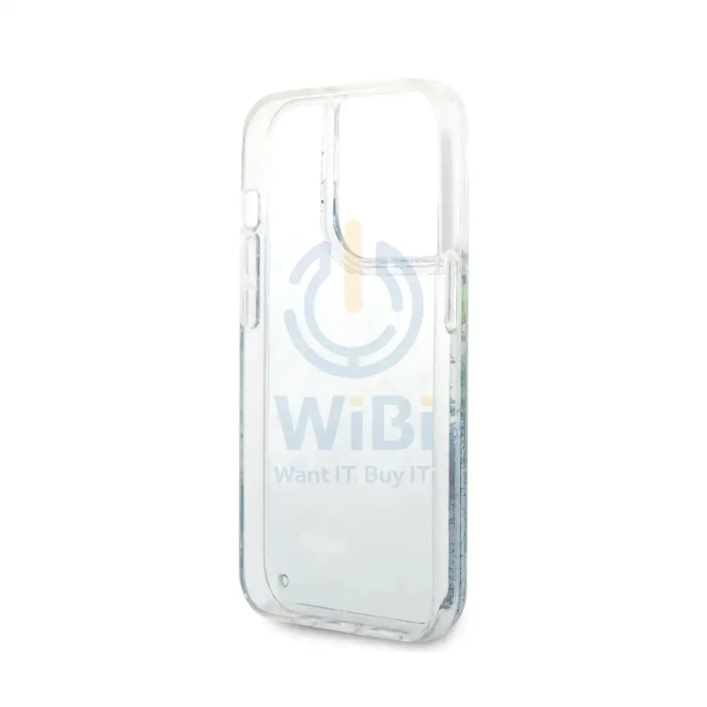 Guess Apple iPhone 14 Pro Liquid Glitter Flower Case - Green Accessories > Mobiles & Tablets > Mobiles