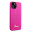 Guess Apple iPhone 14 Pro Liquid Silicone Case with PC Camera Outline & Script Metal Logo - Fuschia Accessories >