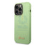 Guess Apple iPhone 14 Pro Liquid Silicone Case with PC Camera Outline & Script Metal Logo - Green Accessories > Mobiles
