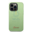 Guess Apple iPhone 14 Pro Liquid Silicone Case with PC Camera Outline & Script Metal Logo - Green Accessories > Mobiles