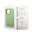Guess Apple iPhone 14 Pro Liquid Silicone Case with PC Camera Outline & Script Metal Logo - Green Accessories > Mobiles