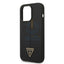Guess Apple iPhone 14 Pro Liquid Silicone Case With Shiny Line & Metal Triangle Tone Logo- Black Accessories > Mobiles