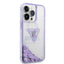 Guess Apple iPhone 14 Pro Max Liquid Glitter Case With Translucent Triangle Logo - Purple Accessories > Mobiles &