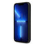 Guess Apple iPhone 14 Pro Max Liquid Silicone Case With Shiny Line & Metal Triangle Tone Logo - Black Accessories >