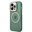 Guess Apple iPhone 14 Pro Max Magsafe Compatible Translucent Gold Outline & Logo - Green Accessories > Mobiles &