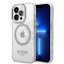 Guess Apple iPhone 14 Pro Max Magsafe Compatible Translucent Silver Outline & Logo - Silver Accessories > Mobiles &