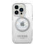 Guess Apple iPhone 14 Pro Max Magsafe Compatible Translucent Silver Outline & Logo - Silver Accessories > Mobiles &