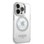 Guess Apple iPhone 14 Pro Max Magsafe Compatible Translucent Silver Outline & Logo - Silver Accessories > Mobiles &