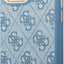 Guess Apple iPhone 14 Pro Max PC/TPU 4G PU Case With Metal Camera Outline & Buttons - Blue Accessories > Mobiles &