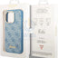 Guess Apple iPhone 14 Pro PC/TPU 4G PU Case With Metal Camera Outline & Buttons - Blue Accessories > Mobiles & Tablets