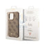 Guess Apple iPhone 14 Pro PC/TPU 4G PU Case With Metal Camera Outline & Buttons - Brown Accessories > Mobiles & Tablets