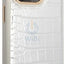 Guess Apple iPhone 14 Pro Pu Croco Case With Metal Camera Outline - Silver Accessories > Mobiles & Tablets > Mobiles