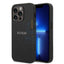 Guess Apple iPhone 14 Pro PU Leather Saffiano Case with Metal Logo & Hot Stamp Stripes - Black Accessories > Mobiles &