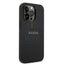 Guess Apple iPhone 14 Pro PU Leather Saffiano Case with Metal Logo & Hot Stamp Stripes - Black Accessories > Mobiles &