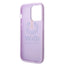 Guess Apple iPhone 14 Pro PU Leather Saffiano Case with Metal Logo & Hot Stamp Stripes - Purple Accessories > Mobiles &
