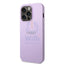 Guess Apple iPhone 14 Pro PU Leather Saffiano Case with Metal Logo & Hot Stamp Stripes - Purple Accessories > Mobiles &