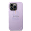 Guess Apple iPhone 14 Pro PU Leather Saffiano Case with Metal Logo & Hot Stamp Stripes - Purple Accessories > Mobiles &