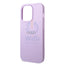 Guess Apple iPhone 14 Pro PU Leather Saffiano Case with Metal Logo & Hot Stamp Stripes - Purple Accessories > Mobiles &