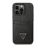 Guess iPhone 14 Pro PU Saffiano Case with Double Cardslot & Metal Triangle Logo - Black Accessories > Mobiles & Tablets