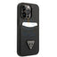 Guess iPhone 14 Pro PU Saffiano Case with Double Cardslot & Metal Triangle Logo - Black Accessories > Mobiles & Tablets