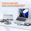 Mowsil Adjustable Laptop Stand for Desk & Tablet - Silver