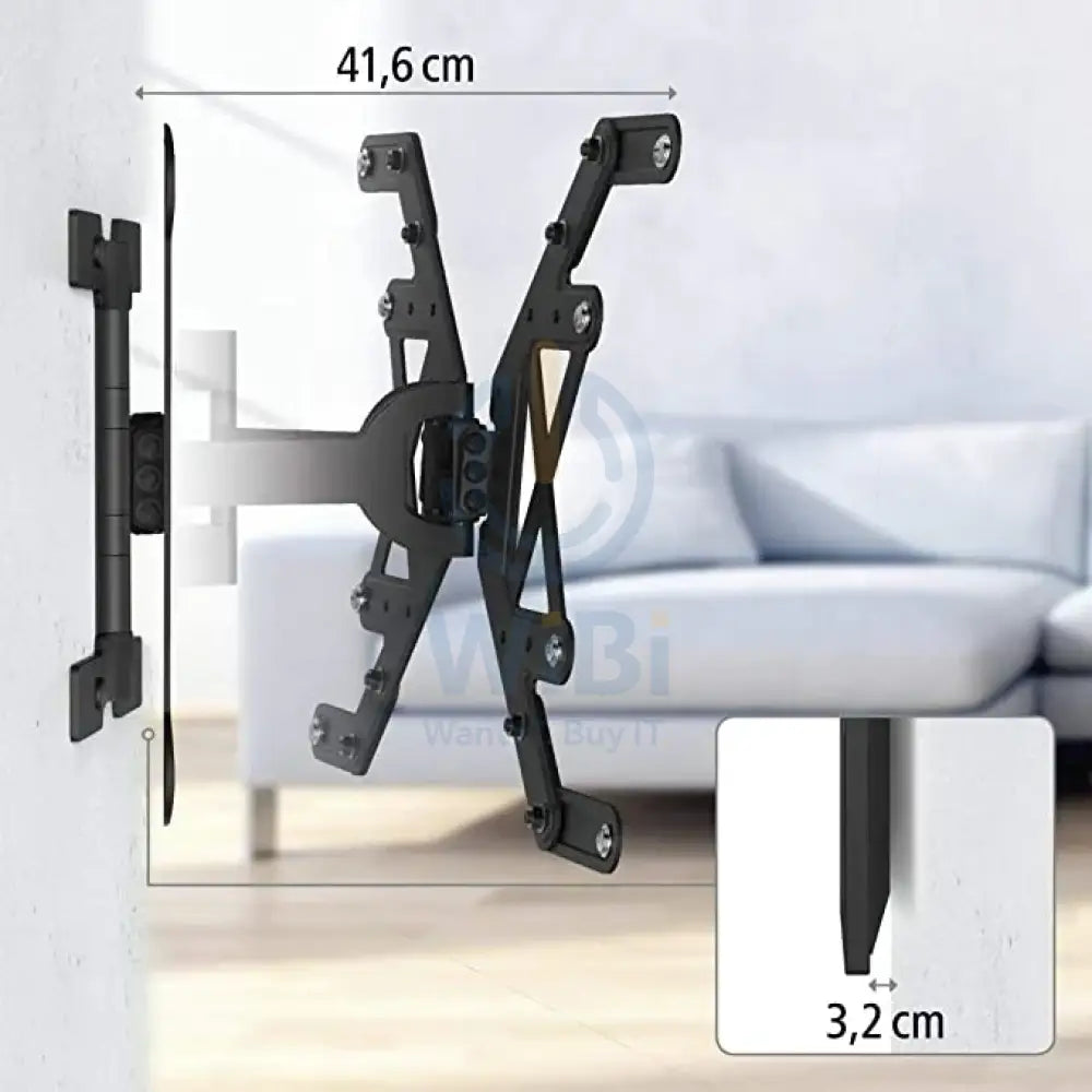 Hama FULLMOTION Ultra slim TV Wall Bracket 600x400 191 cm (75inch) - black Accessories > Mobiles & Tablets > Mobiles >