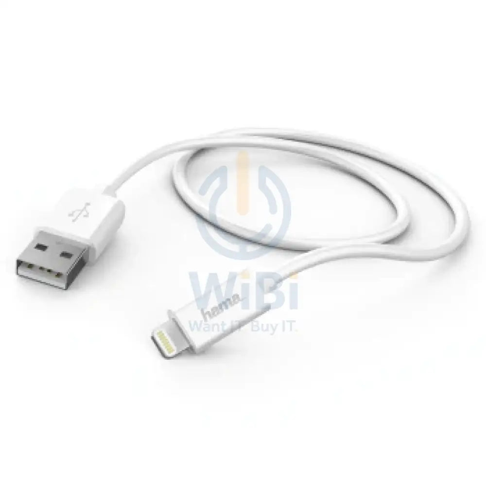 Hama USB-A to Lightning Charging-Data Cable 1 m - White Accessories > Cables & Converters > Cables
