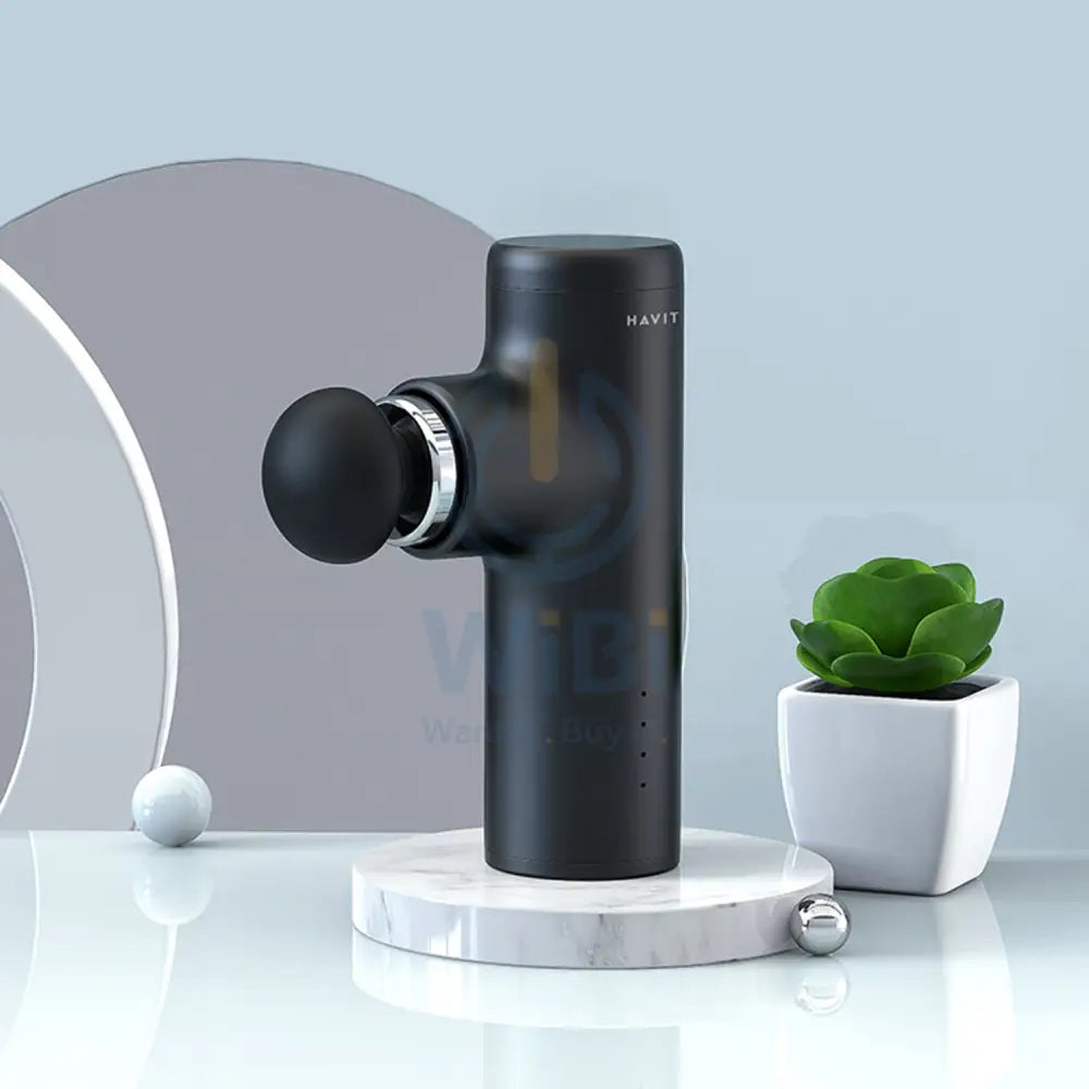 HAVIT MG1501 Mini Massage Gun for Athletes Home Gym Office Workout Pain Relief 4 Massage Heads Accessories > Smart