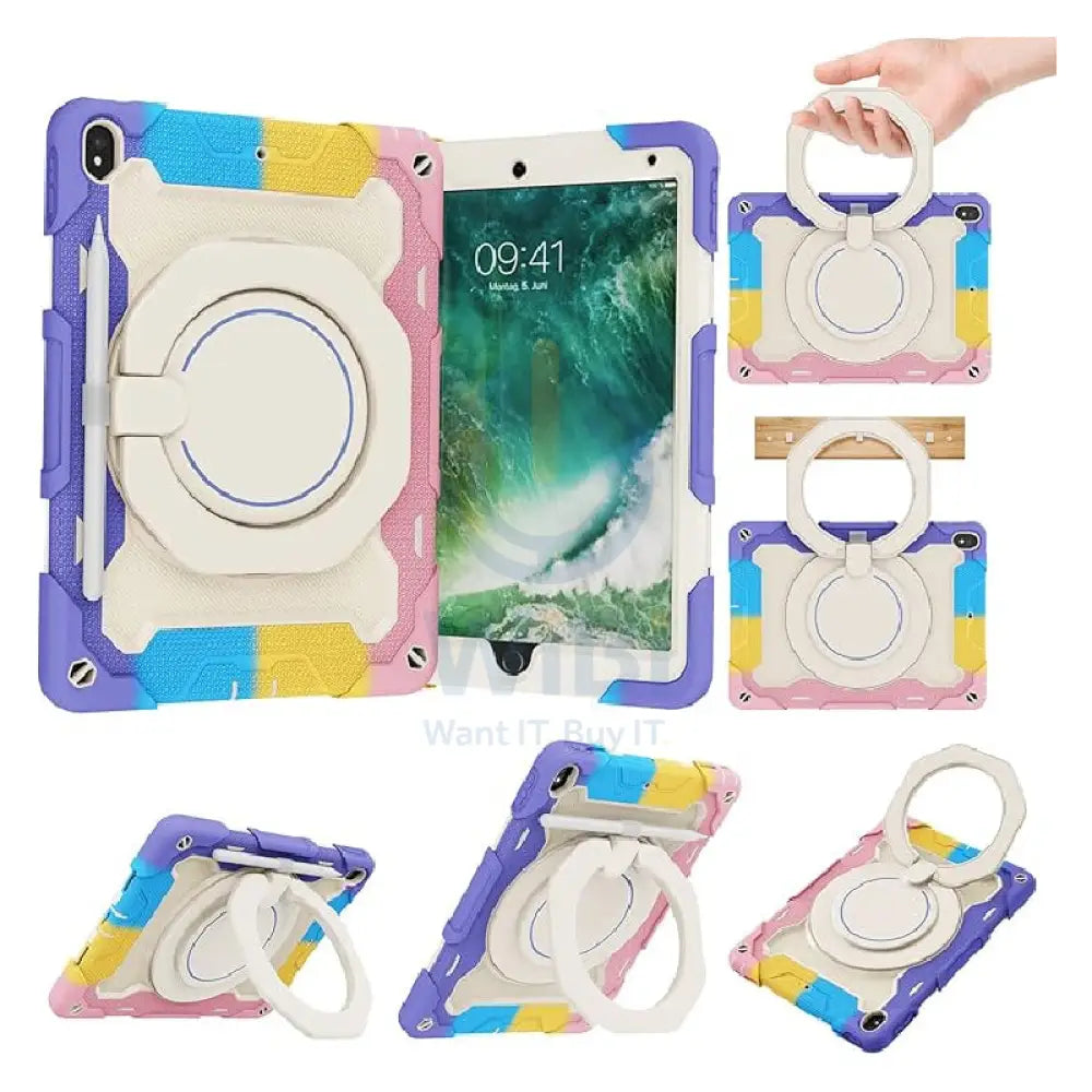 Heavy Duty Shockproof Case with 360° Kickstand For Apple iPad 11 A16 Black Accessories > Mobiles & Tablets > Tablets >