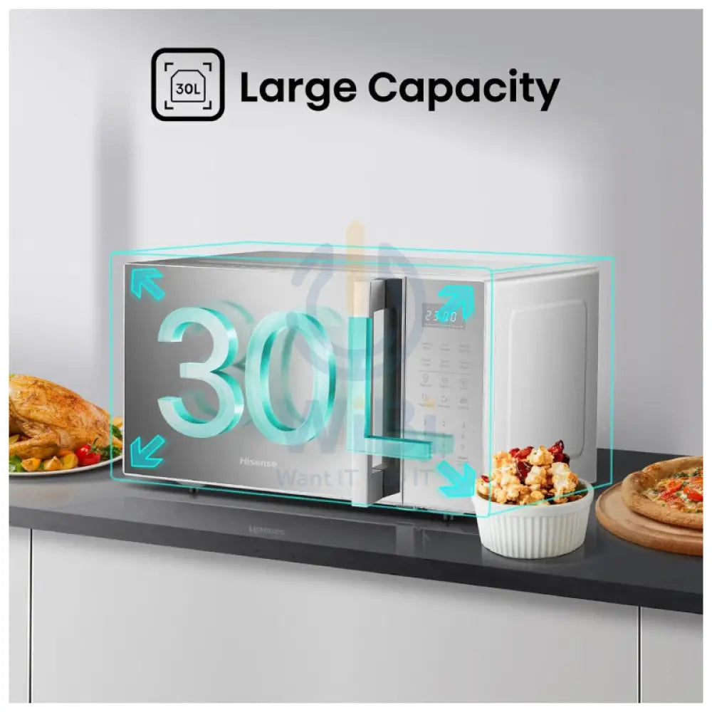 Hisense H30MOWS10H Microwave Oven - 900W / 30L / Silver Accessories > Smart Devices