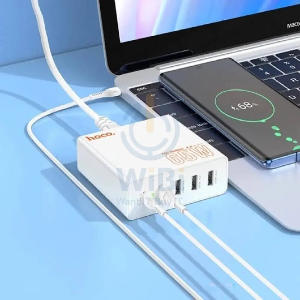 HOCO C114B 65W Fast Charger - White Accessories > Mobiles & Tablets > Tablets