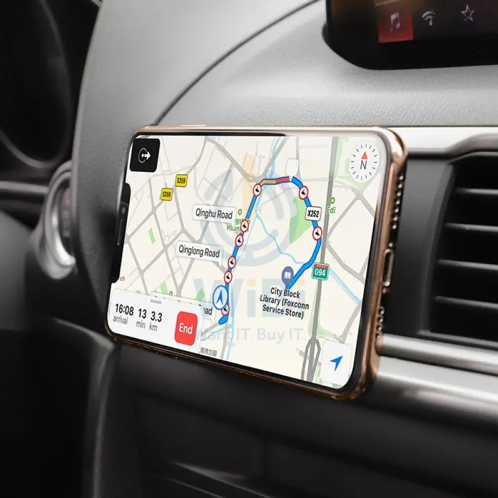 Hoco CA47 Metal Magnetic Aluminum Alloy Car Air Outlet Mount- Silver Accessories > Mobiles & Tablets > Mobiles > Mobile