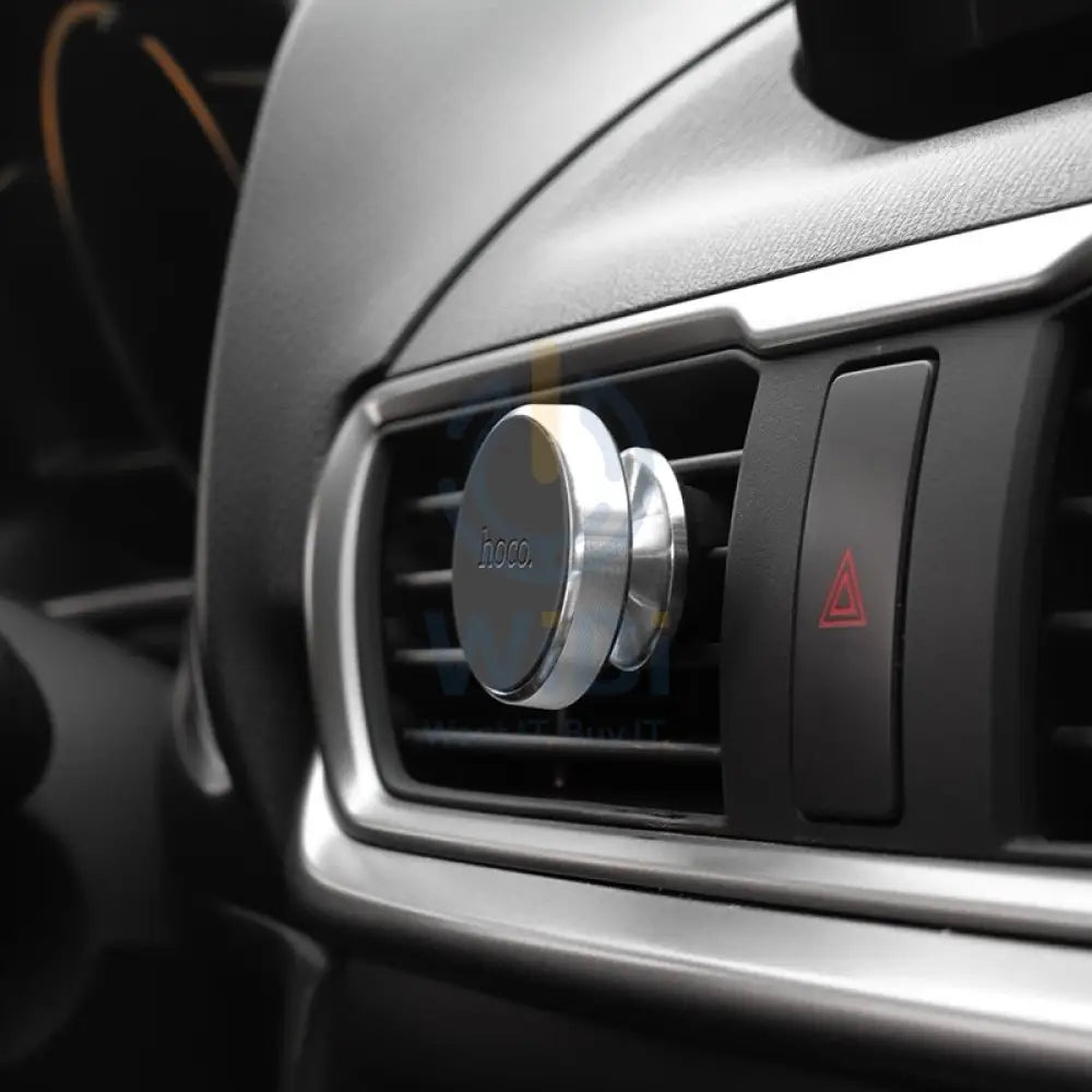 Hoco CA47 Metal Magnetic Aluminum Alloy Car Air Outlet Mount- Silver Accessories > Mobiles & Tablets > Mobiles > Mobile
